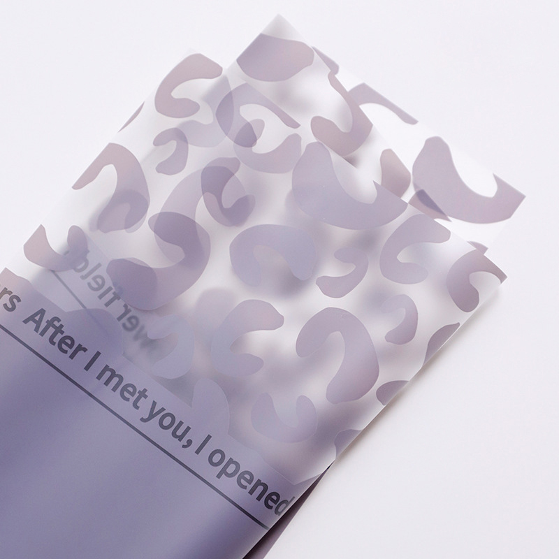 MYHC-08 Leopard Print Kanter Massagefilm Plast Blomma Förpackningsfilm