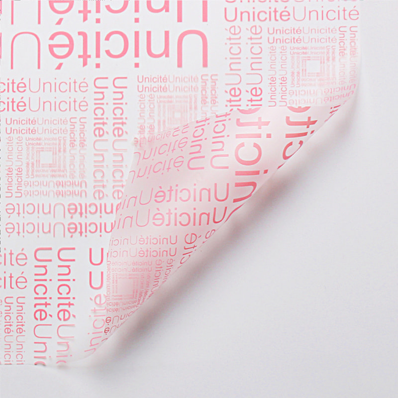 MYHC-12 Monokrom engelsk massagefilm BOPP Transparent Flower Packaging Film