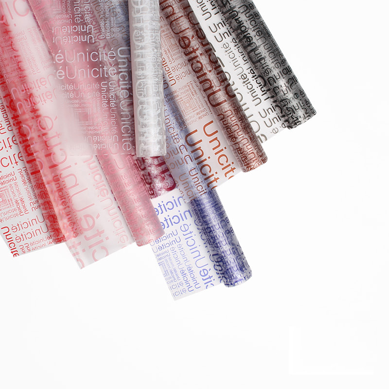 MYHC-12 Monokrom engelsk massagefilm BOPP Transparent Flower Packaging Film