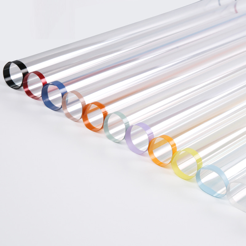 MYHC-15 Transparent monokrom kant plastblomma omslagspapper