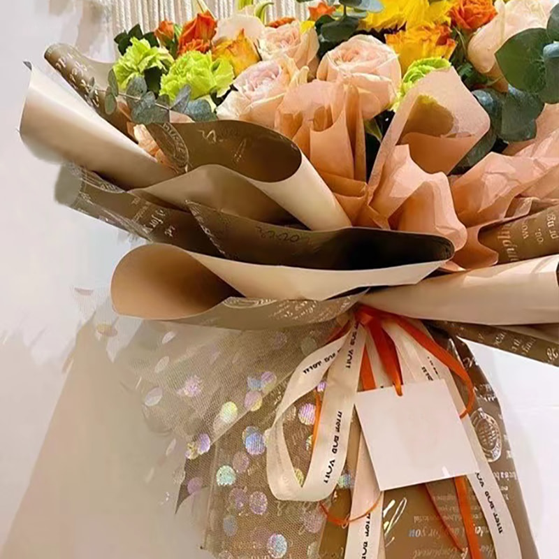 MYHC-19 enkelsidigt mönster aluminiumpläterad kohudsblomförpackningsfilm