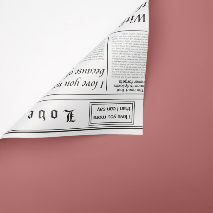 MYHC-23 enkelsidig tidningsstil, dubbelsidig och dubbelfärgad kohudsblomförpackningsfilm