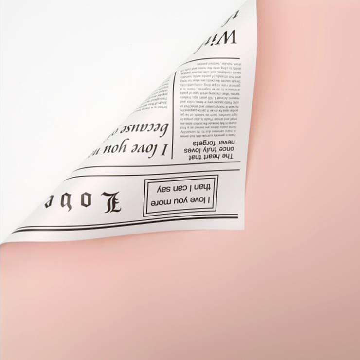 MYHC-23 enkelsidig tidningsstil, dubbelsidig och dubbelfärgad kohudsblomförpackningsfilm