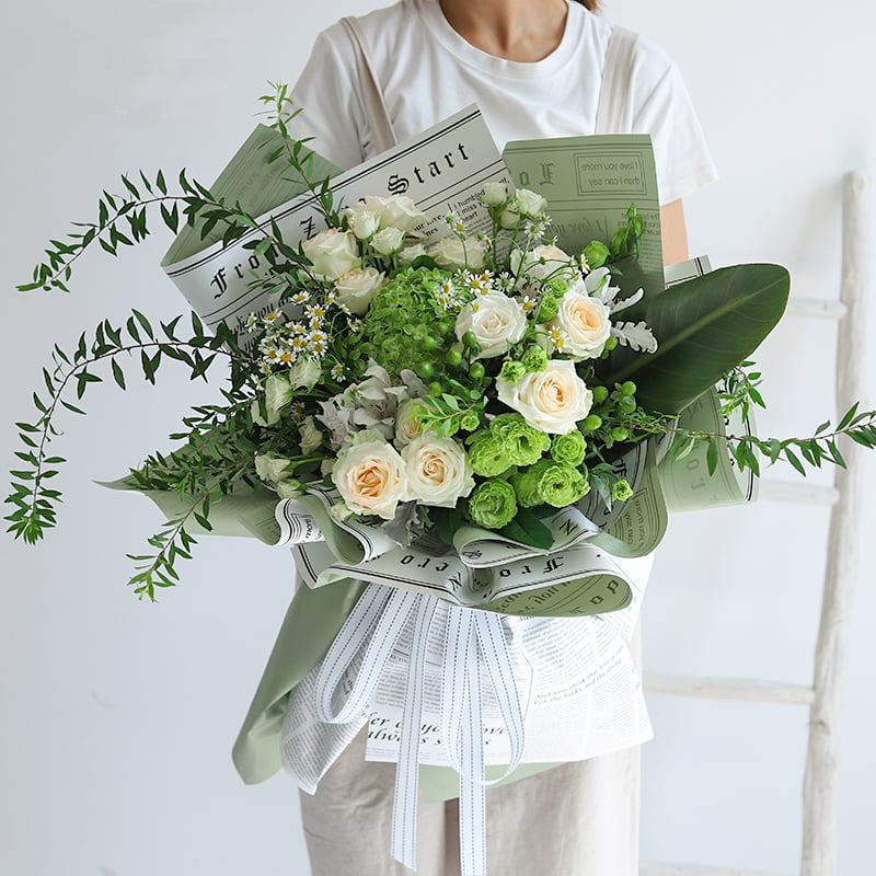 MYHC-23 enkelsidig tidningsstil, dubbelsidig och dubbelfärgad kohudsblomförpackningsfilm