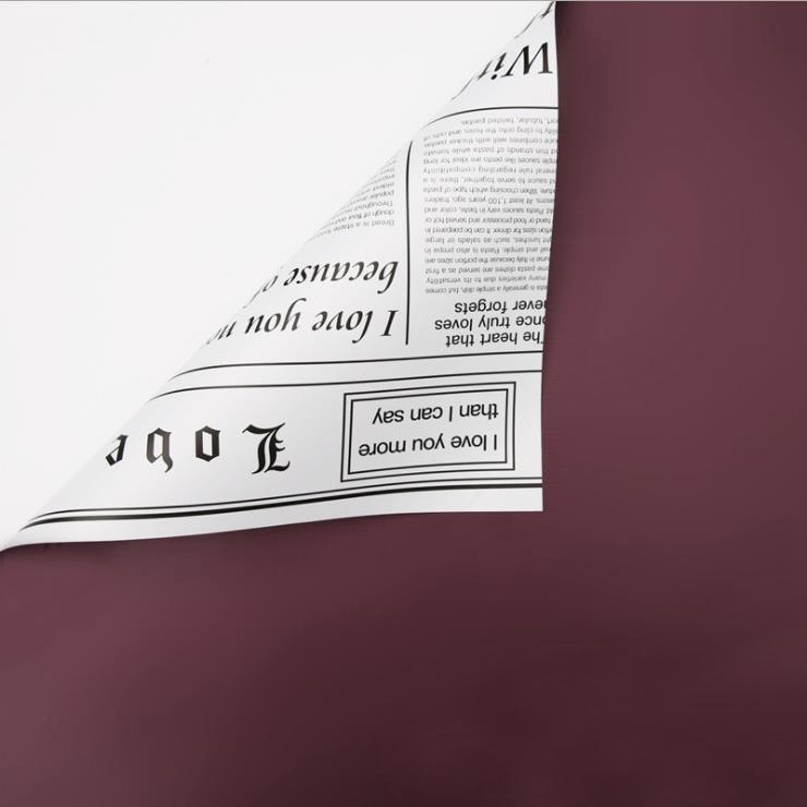 MYHC-23 enkelsidig tidningsstil, dubbelsidig och dubbelfärgad kohudsblomförpackningsfilm