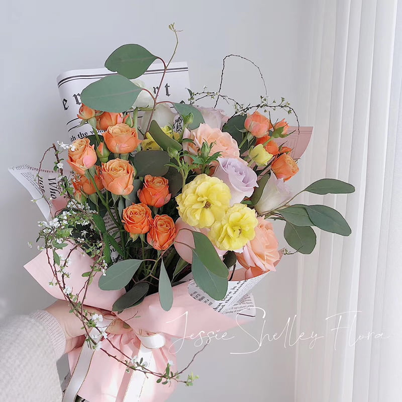 MYHC-23 enkelsidig tidningsstil, dubbelsidig och dubbelfärgad kohudsblomförpackningsfilm
