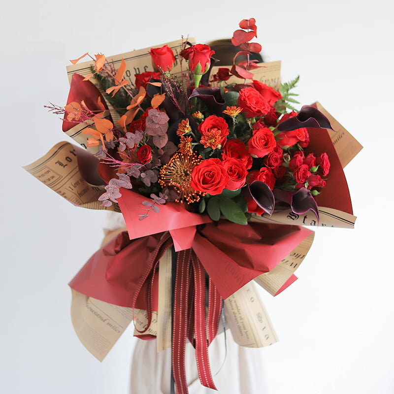 MYHC-23 enkelsidig tidningsstil, dubbelsidig och dubbelfärgad kohudsblomförpackningsfilm