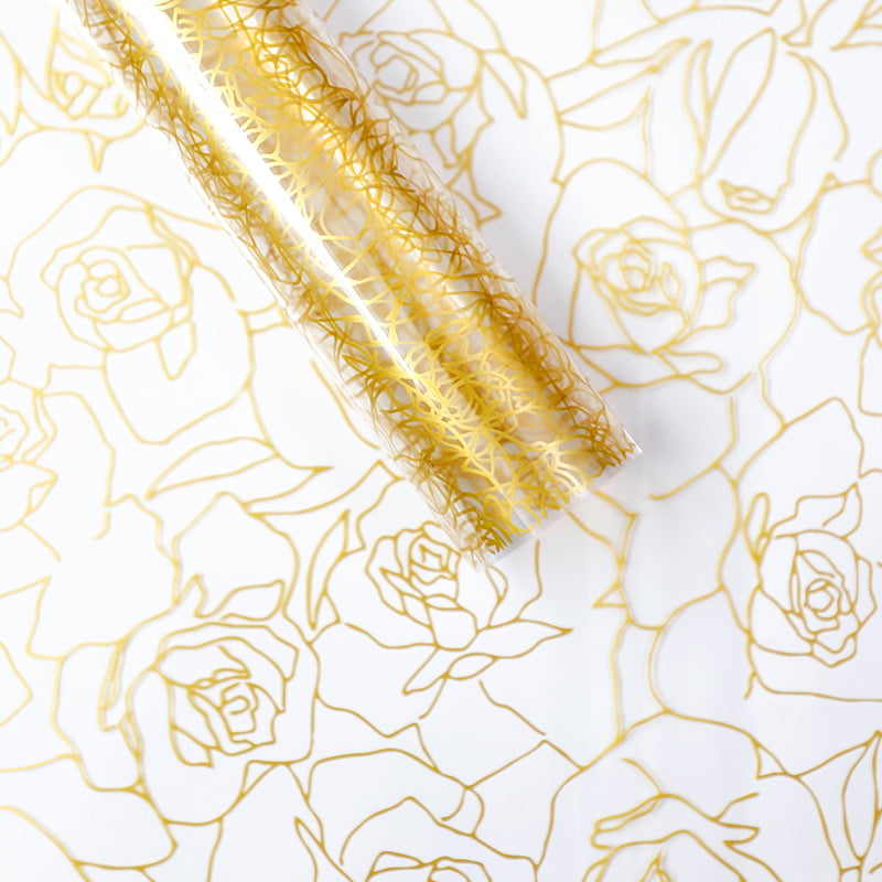 MYHC-29 Monochrome Rose Lines OPP Transparent Flower Packaging Film