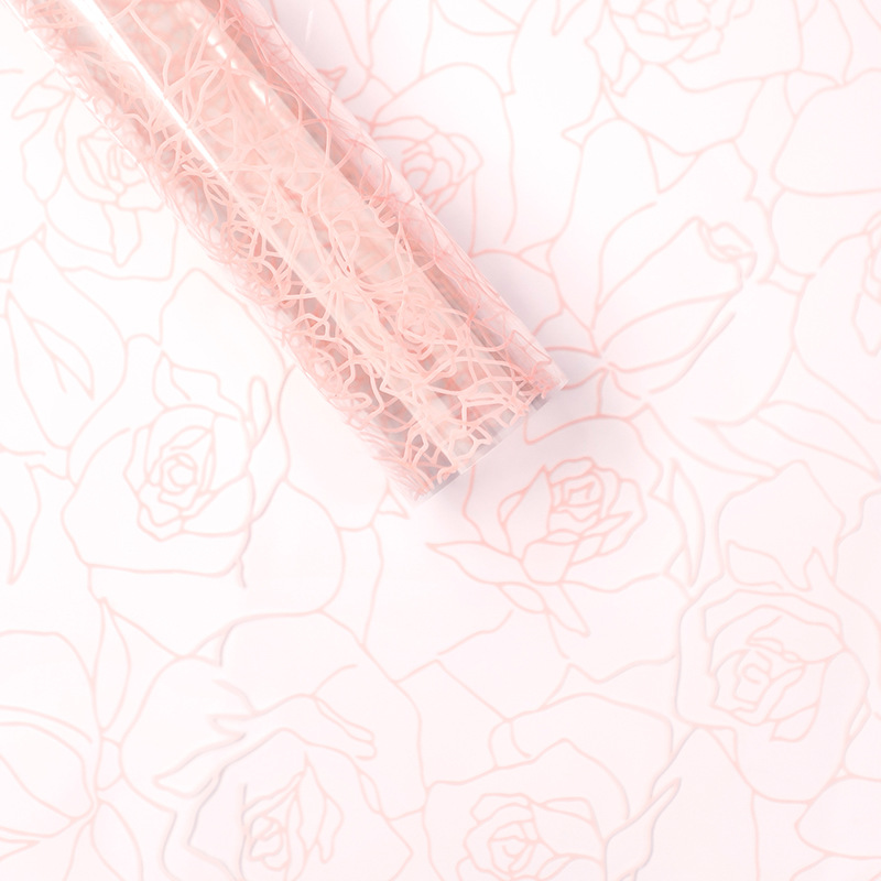 MYHC-29 Monochrome Rose Lines OPP Transparent Flower Packaging Film