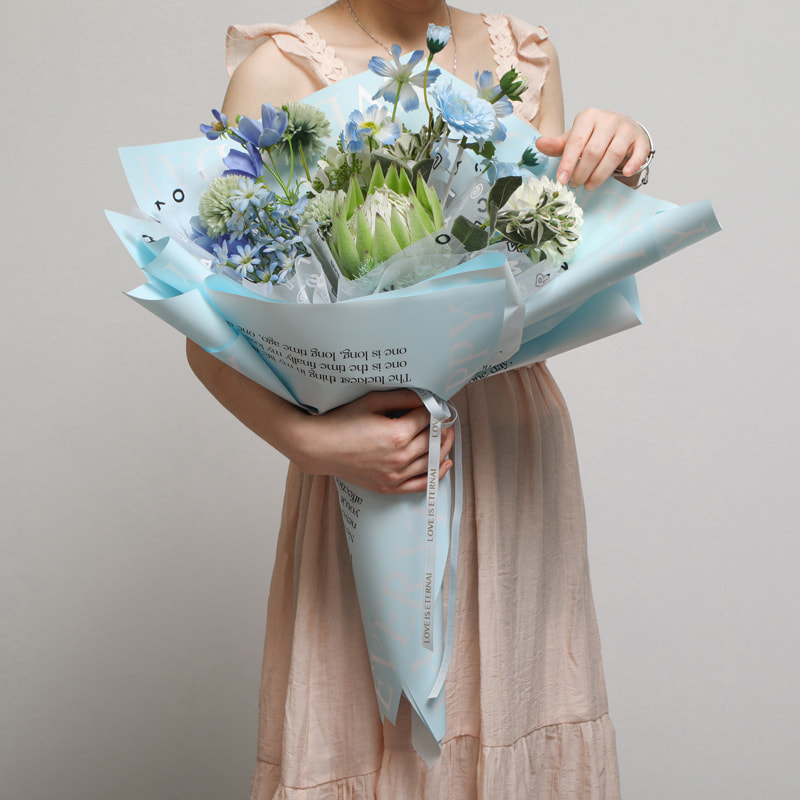 MYHC-38 INS English Gradient Bopp Kohud Blommor omslagspapper
