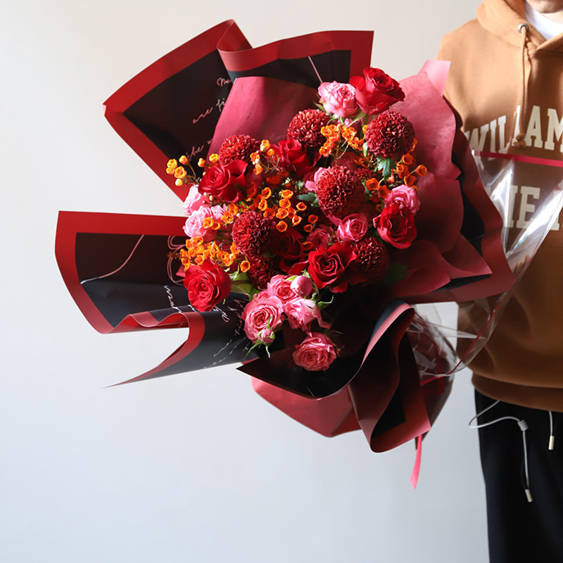 MYHC-42 Enkel Kontrastkant Bomull Blomma omslagspapper