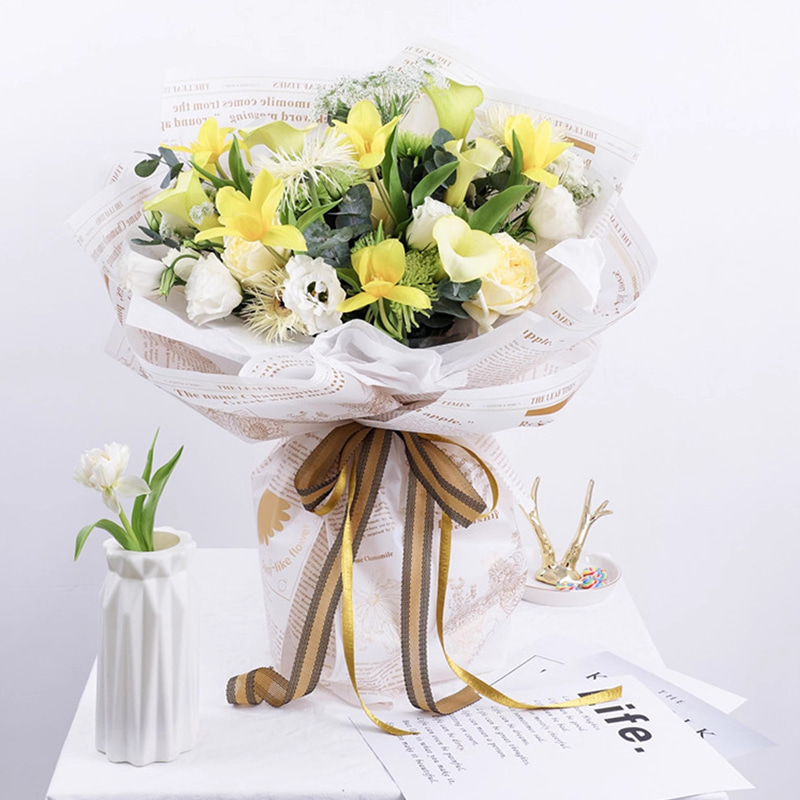 MYHC-52 Herb Golden Light Matt Film 57×57cm (±2cm) Blomma förpackningsfilm av plast