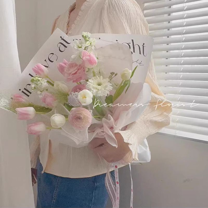 MYHC-53 Ensidig kärlek vid första ögonkastet Engelsk dekoration Plast Blomma omslagspapper
