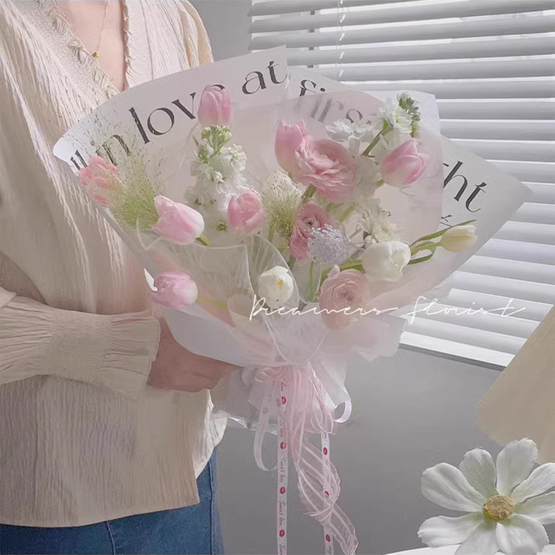 MYHC-53 Ensidig kärlek vid första ögonkastet Engelsk dekoration Plast Blomma omslagspapper
