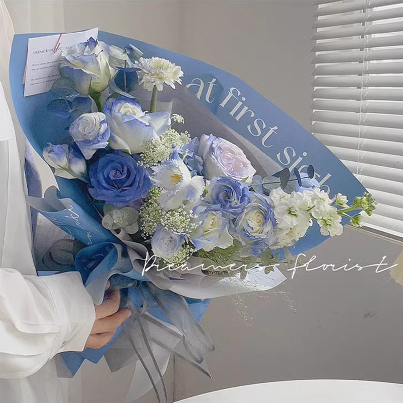 MYHC-53 Ensidig kärlek vid första ögonkastet Engelsk dekoration Plast Blomma omslagspapper