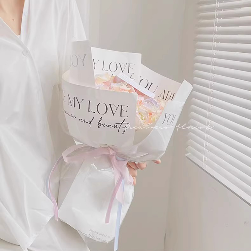 MYHC-53 Ensidig kärlek vid första ögonkastet Engelsk dekoration Plast Blomma omslagspapper