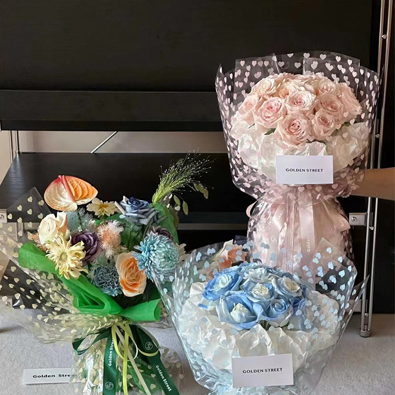 MYHC-62 Even Love Decoration OPP Transparent Flower Omslagspapper