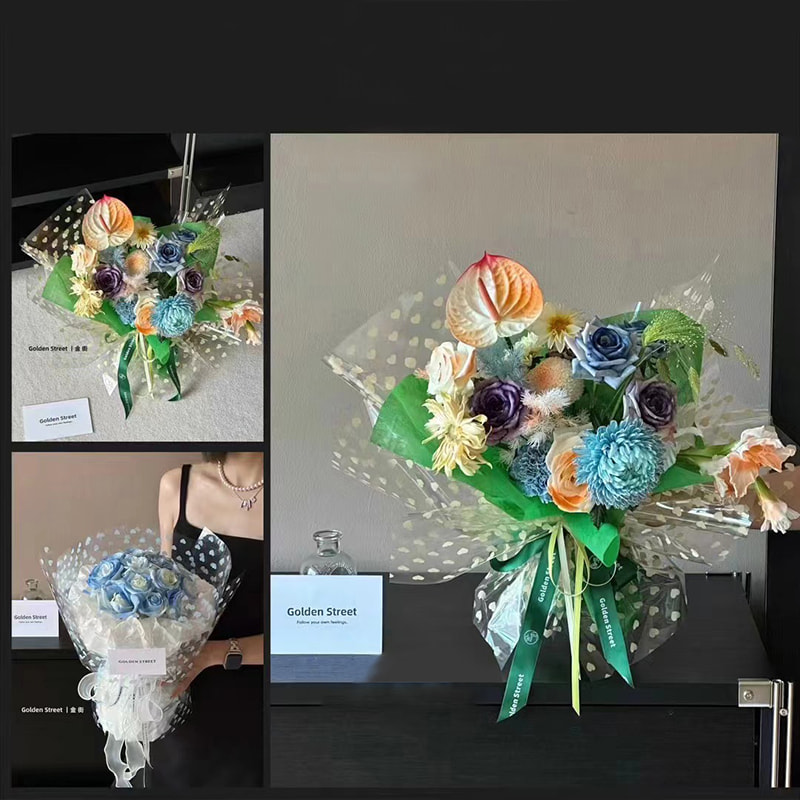 MYHC-62 Even Love Decoration OPP Transparent Flower Omslagspapper