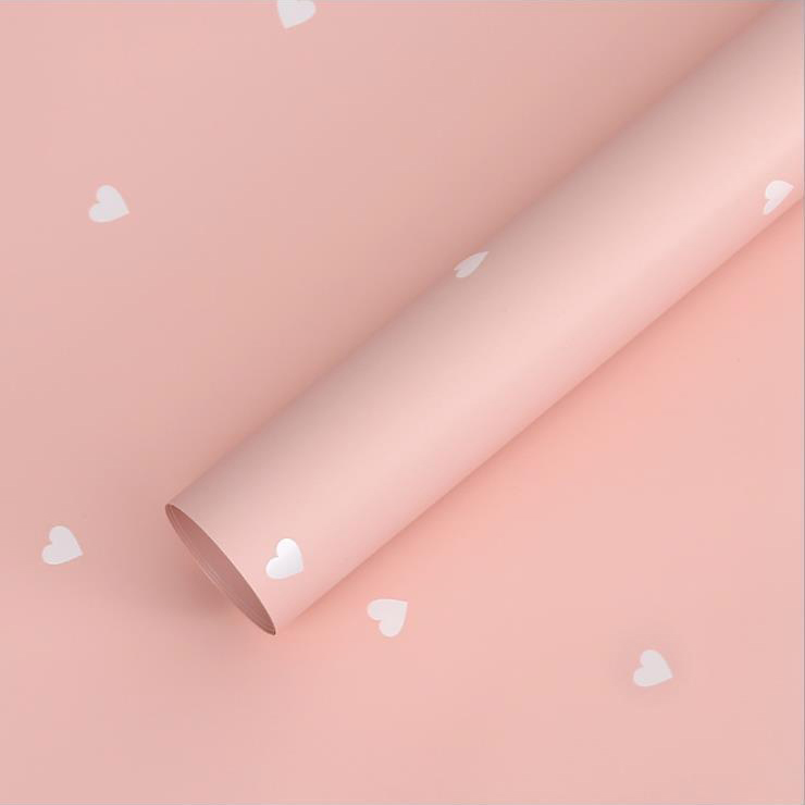 MYHC-63 Little Love Decoration Pearlescent Film Bopp Cotton Flower Packaging Film