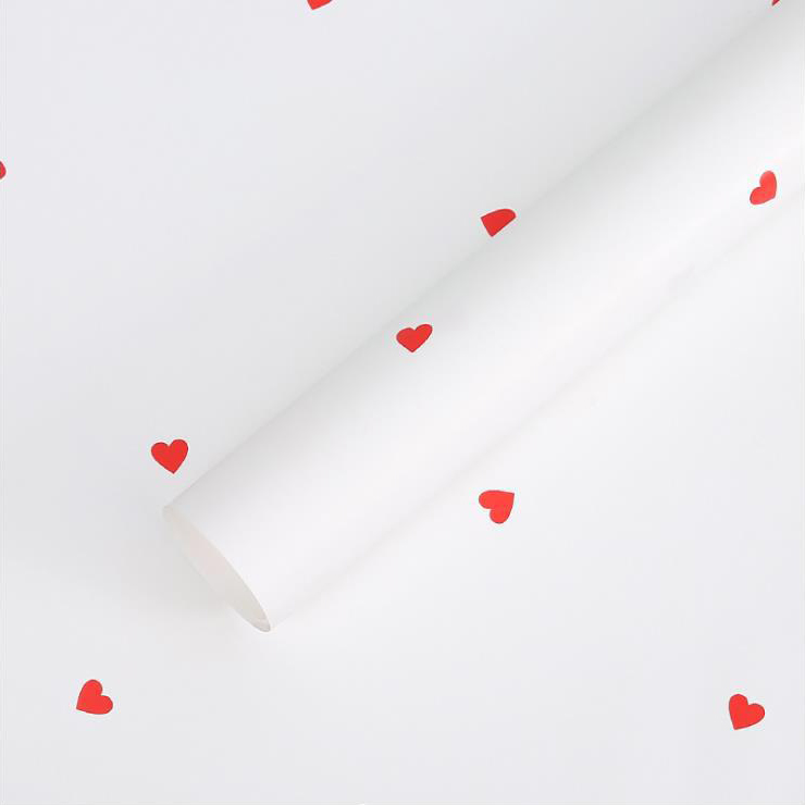 MYHC-63 Little Love Decoration Pearlescent Film Bopp Cotton Flower Packaging Film