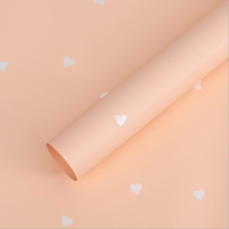 MYHC-63 Little Love Decoration Pearlescent Film Bopp Cotton Flower Packaging Film