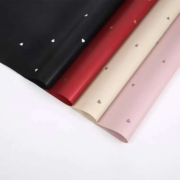 MYHC-63 Little Love Decoration Pearlescent Film Bopp Cotton Flower Packaging Film