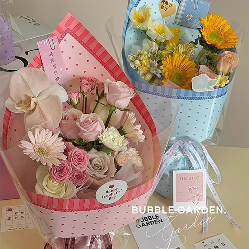 MYHC-65 Princess Dress Bright Color Plast Flower Packaging Film