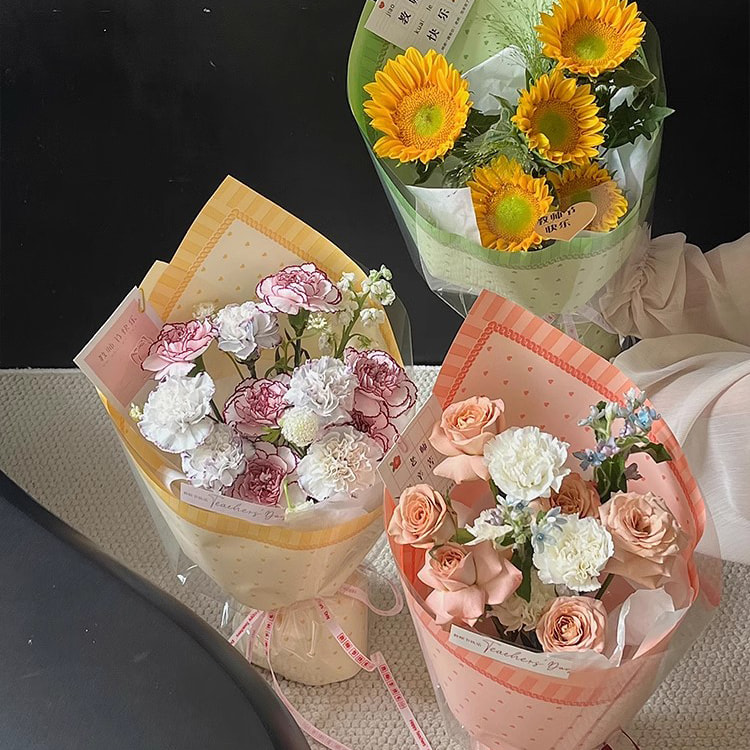 MYHC-65 Princess Dress Bright Color Plast Flower Packaging Film