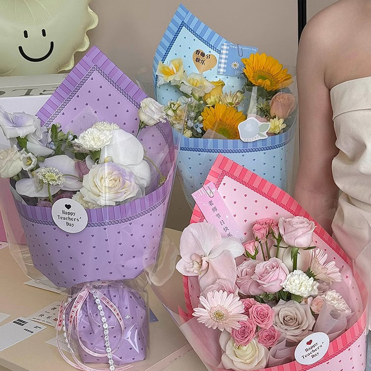 MYHC-65 Princess Dress Bright Color Plast Flower Packaging Film