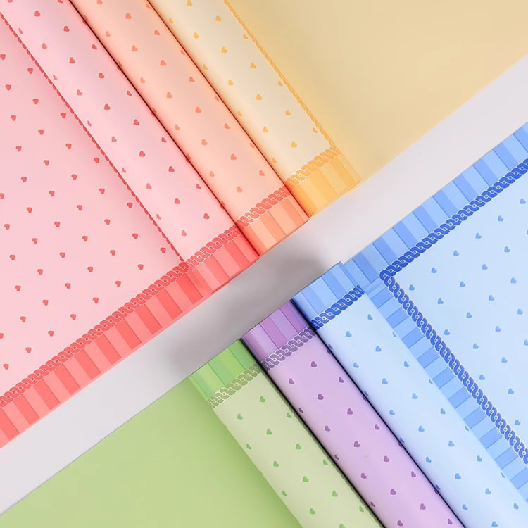MYHC-65 Princess Dress Bright Color Plast Flower Packaging Film