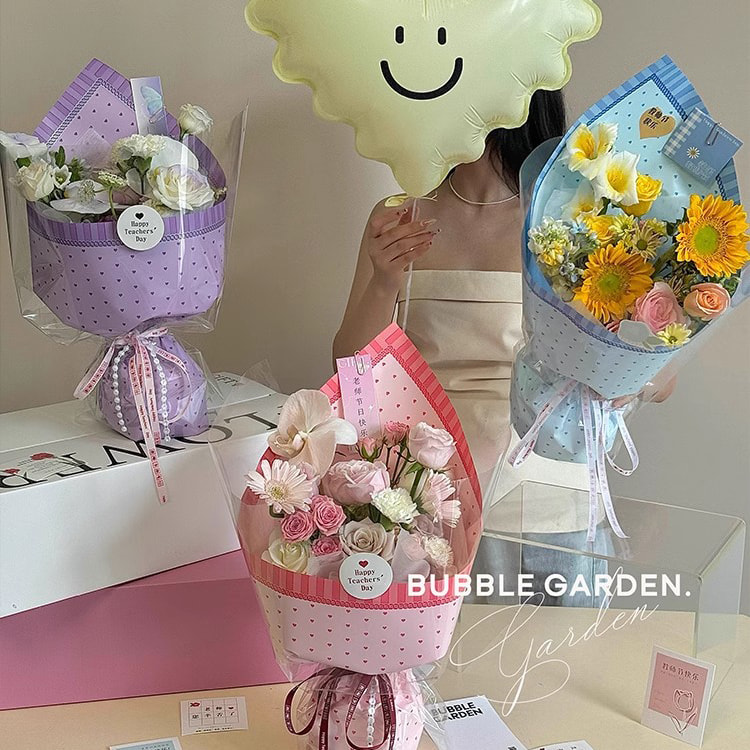 MYHC-65 Princess Dress Bright Color Plast Flower Packaging Film