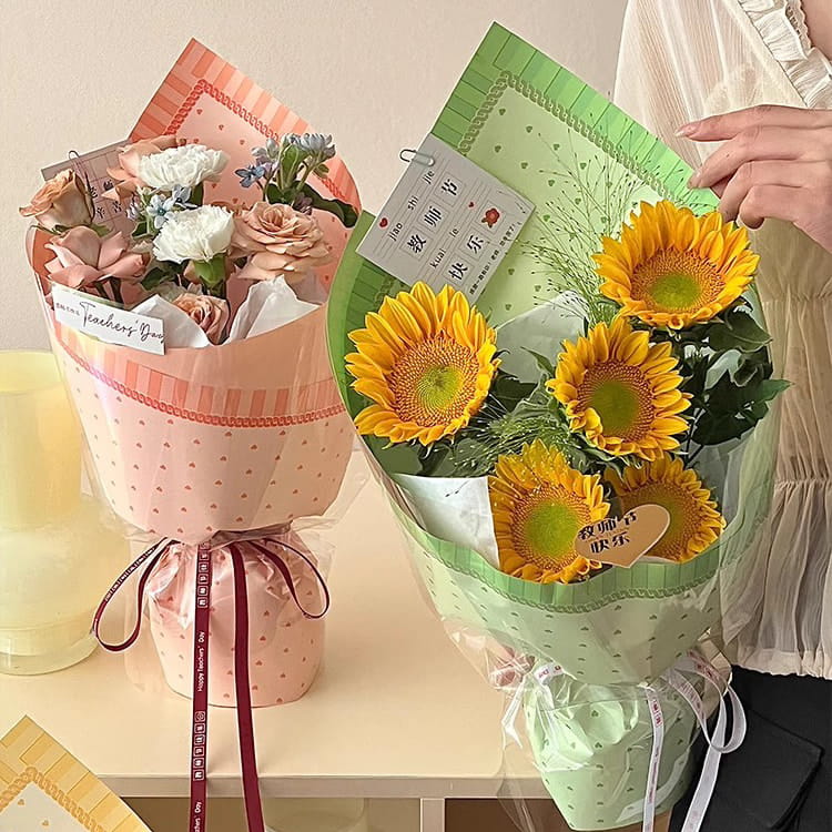 MYHC-65 Princess Dress Bright Color Plast Flower Packaging Film