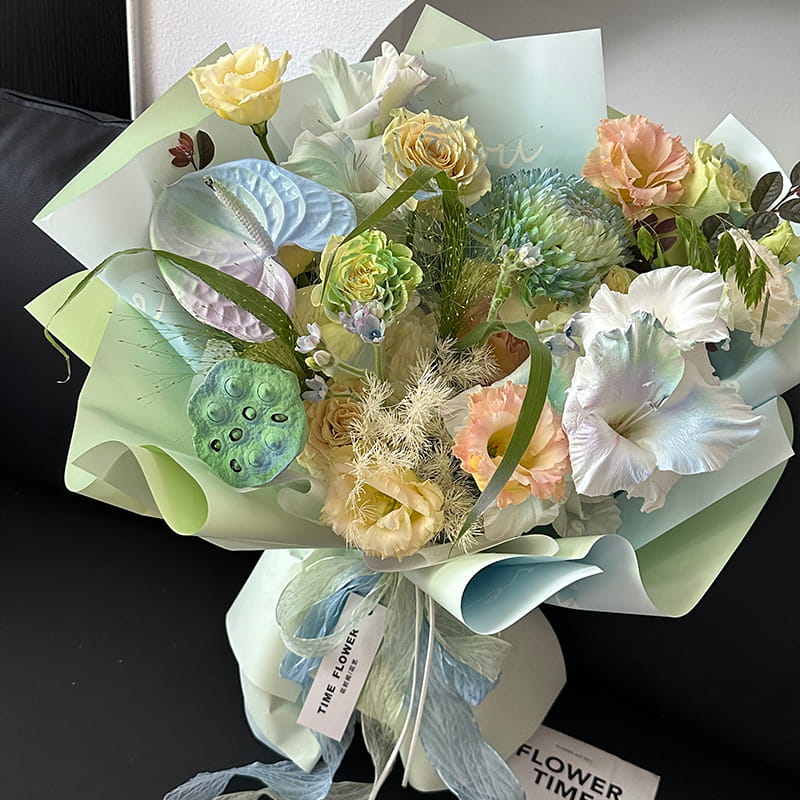 MYHC-66 Macaron Gradient Color Waterproof Flower Omslagspapper