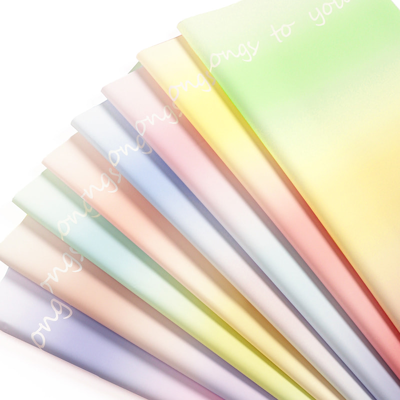 MYHC-66 Macaron Gradient Color Waterproof Flower Omslagspapper