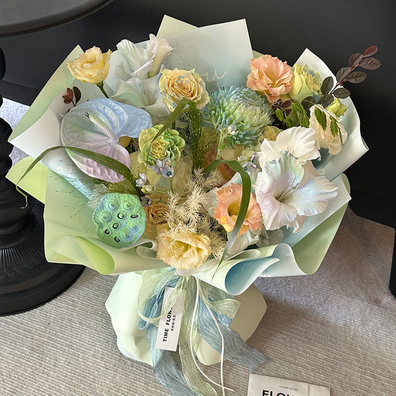 MYHC-66 Macaron Gradient Color Waterproof Flower Omslagspapper
