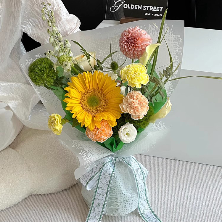 MYHC-67 Transparent Botten Monokrom Vävt Tyg Mönster Plast Blomma Förpackningsfilm