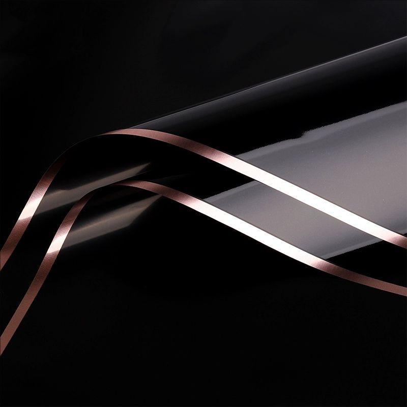 MYHC-72 Solid Color Gold Edge Water Light Film Transparent Flower Packaging Film