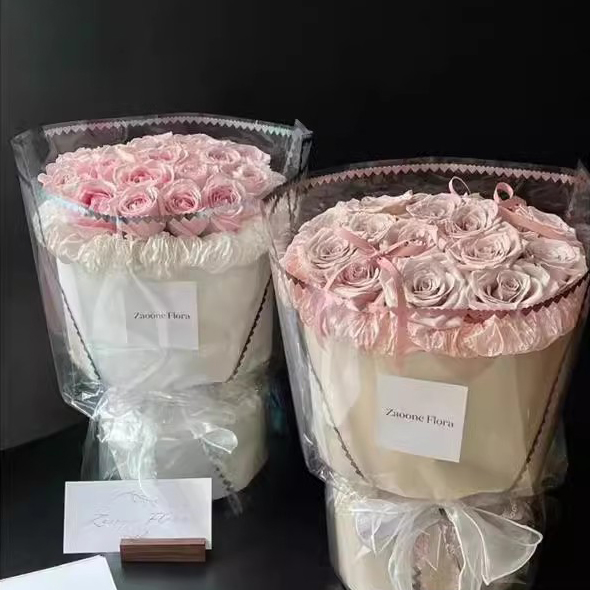 MYHC-73 Lace Glitter Film Opp Transparent Flower Packaging Film