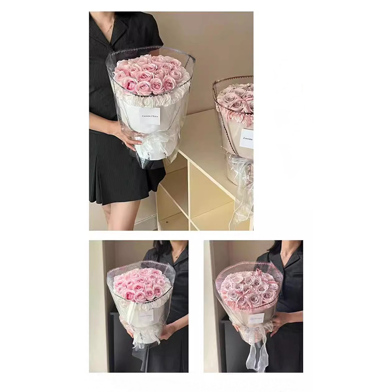 MYHC-73 Lace Glitter Film Opp Transparent Flower Packaging Film