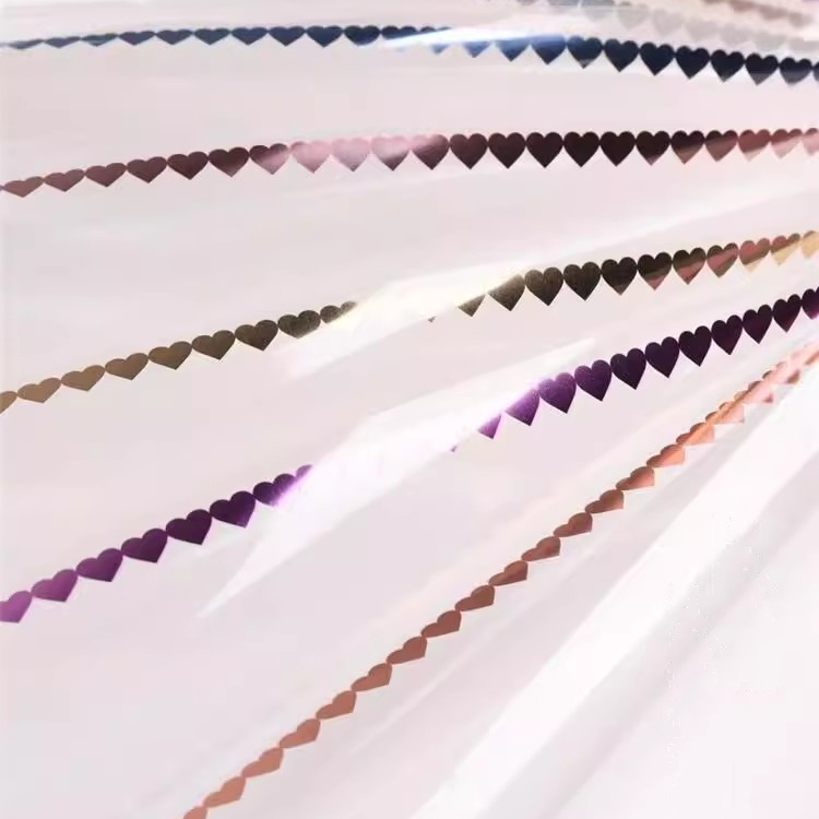 MYHC-73 Lace Glitter Film Opp Transparent Flower Packaging Film