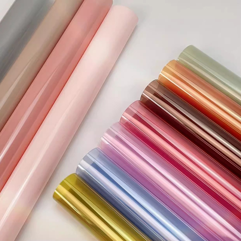 MYHC-74 Jelly Film OPP4.7 Silk Transparent Flower Omslagspapper