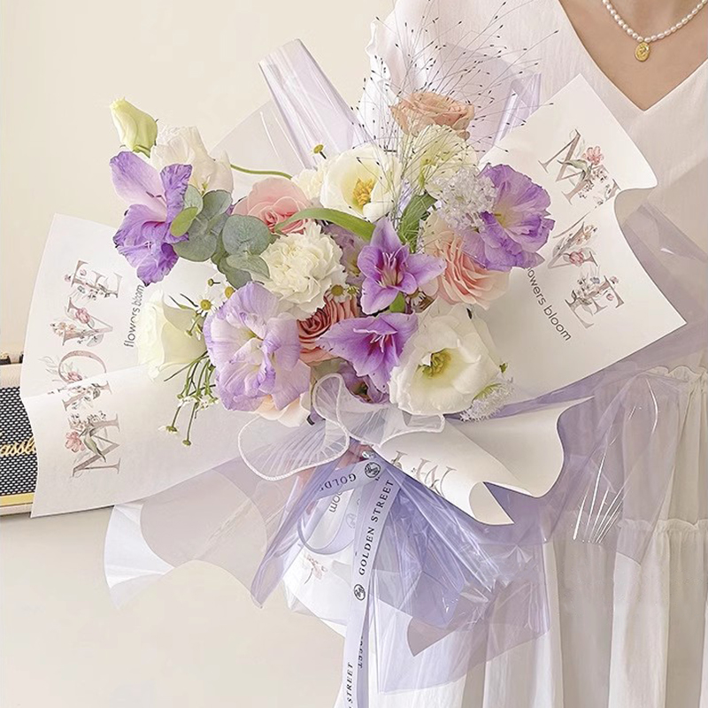 MYHC-74 Jelly Film OPP4.7 Silk Transparent Flower Omslagspapper