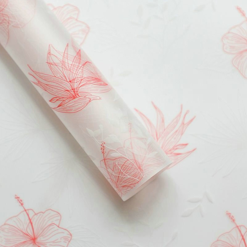 MYHC-80 Enkla växtlinjer Transparent film Blommor omslagspapper