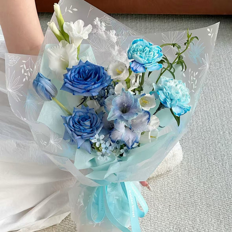 MYHC-80 Enkla växtlinjer Transparent film Blommor omslagspapper