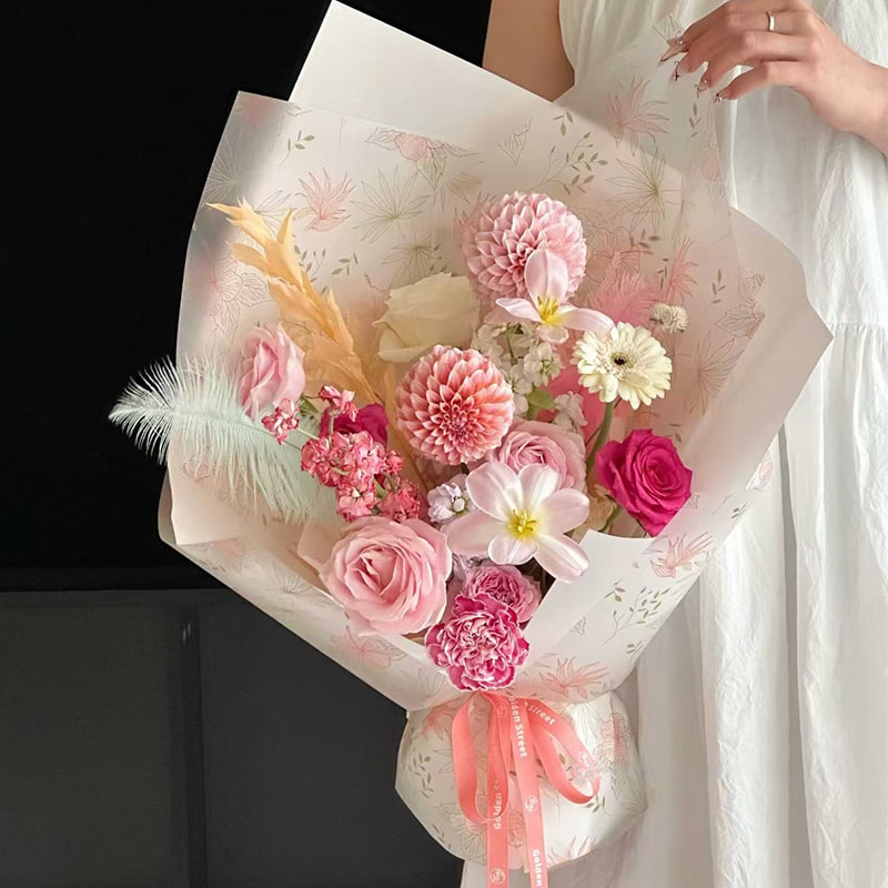 MYHC-80 Enkla växtlinjer Transparent film Blommor omslagspapper