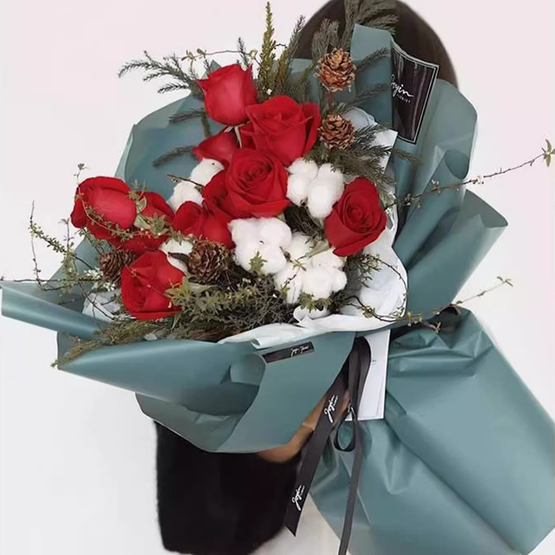 Matt enfärgad genomskinligt blomomslagspapper