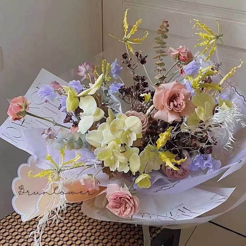 Petal gelé film blomma omslagspapper