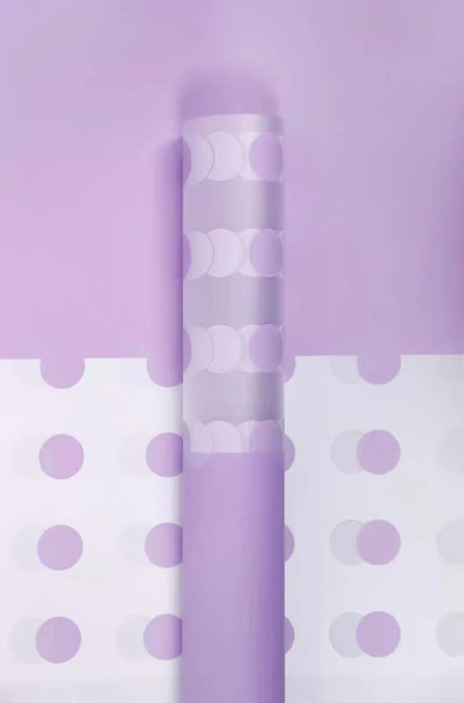 Transparent Polka Dot Flower Omslagspapper