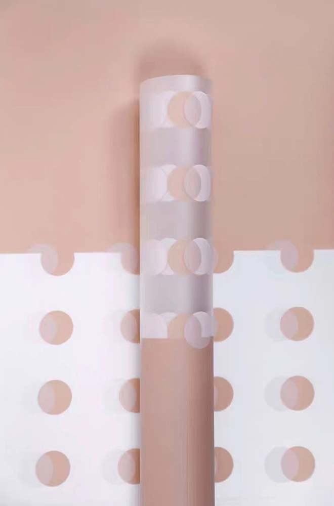 Transparent Polka Dot Flower Omslagspapper