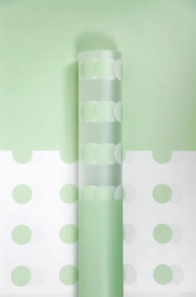 Transparent Polka Dot Flower Omslagspapper